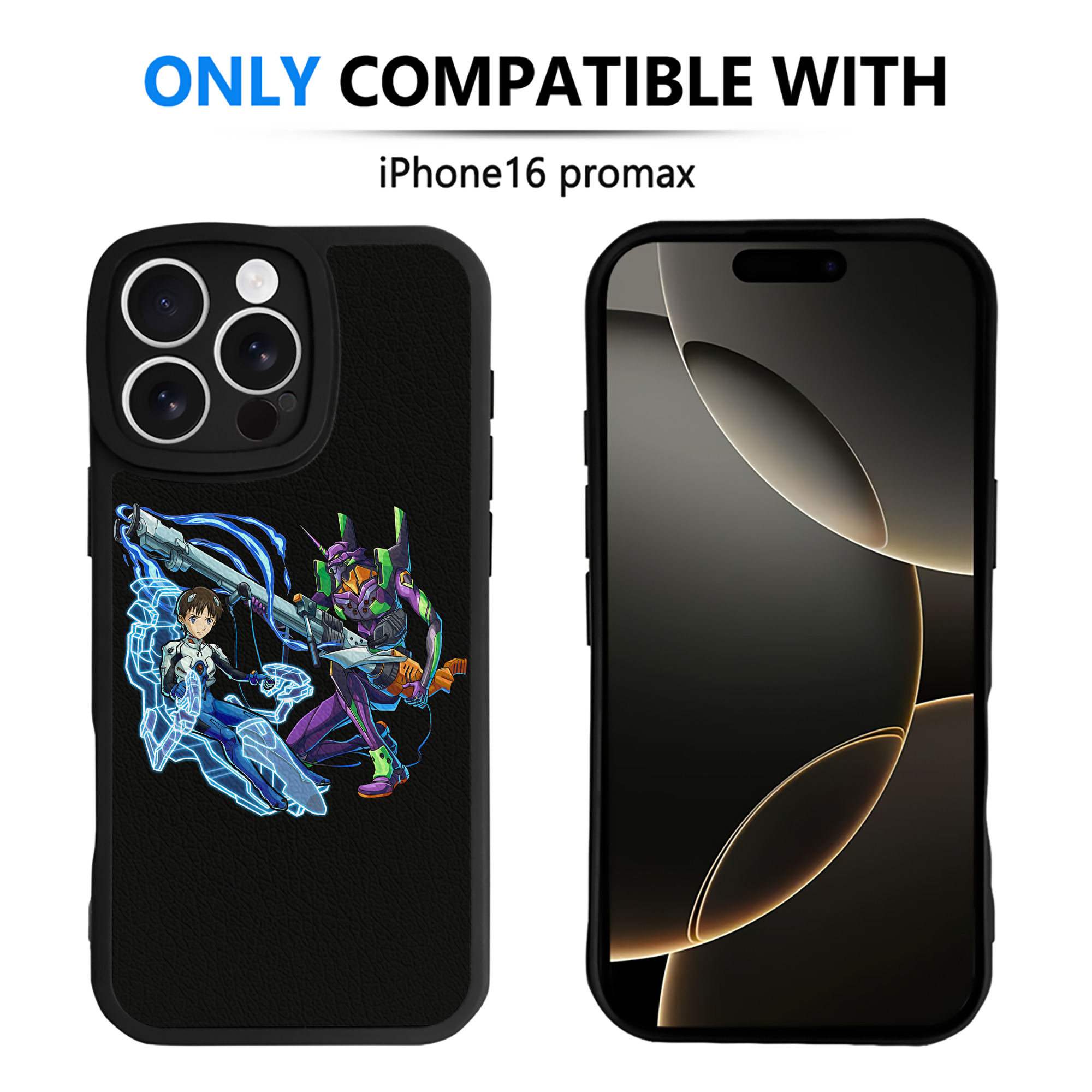 （画像用） EVA 新世紀エヴァンゲリオン 【iPhone 16シリーズ対応】シリコンスマホケース（レザー調） 材質：シリコン